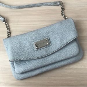 NINE WEST Pastel Blue Tunnel Crossbody Purse